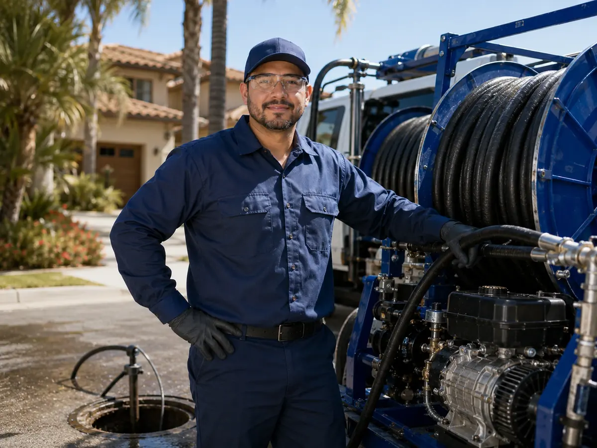 Hydro jet sewer cleaning in Mecca