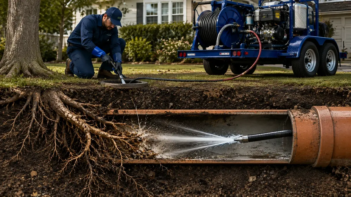 Tree Root Removal with Hydro Jetting in Mecca